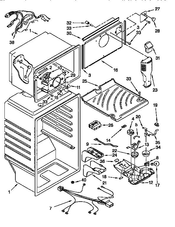 Kenmore 1069650323 liner diagram