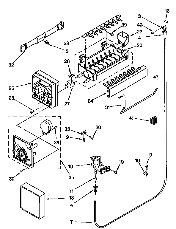 Kenmore 1069650323 icemaker diagram