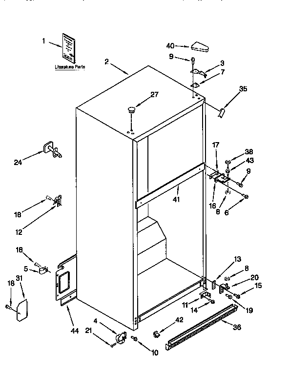 Kenmore 1069751784 cabinet diagram