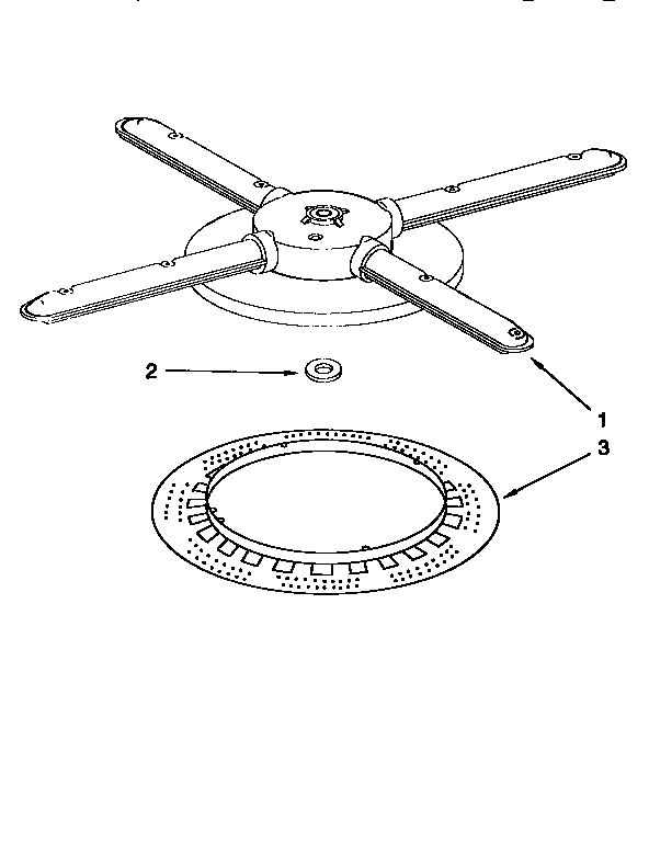 KitchenAid KUDP230BWH0 lower washarm and strainer diagram