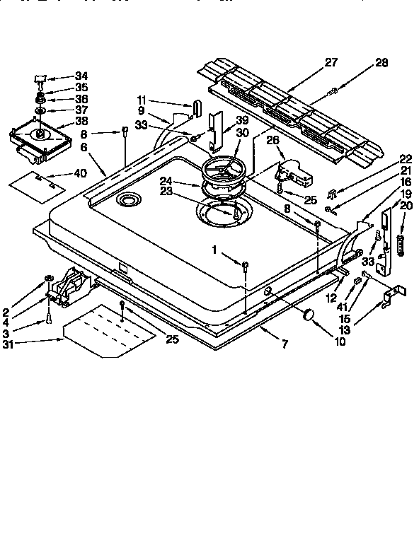 KitchenAid KUDP230BWH0 door and latch diagram