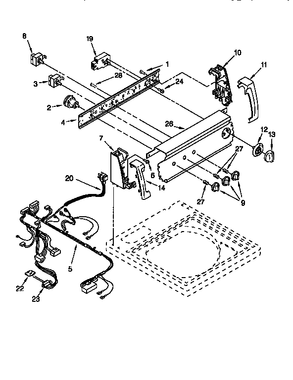 Kenmore 11026814690 control panel diagram