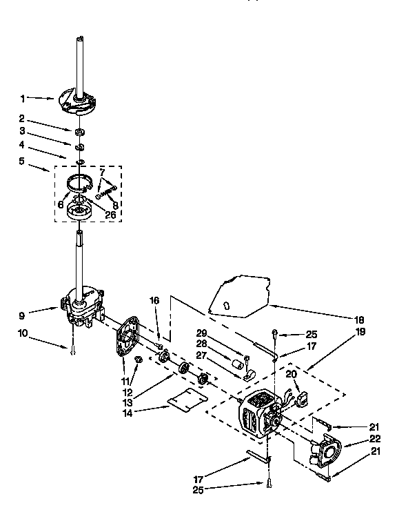 Kenmore 11026814690 motor and pump diagram