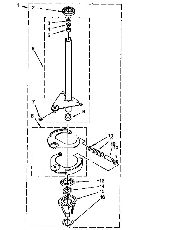 Kenmore 11026814690 brake and drive tube diagram
