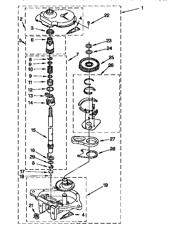 Kenmore 11026814690 gearcase diagram