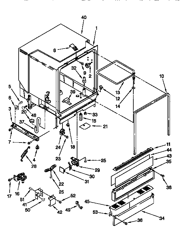 Whirlpool DU900PCDB3 tub assembly diagram