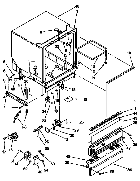 Whirlpool DU900PCDZ0 tub assembly diagram