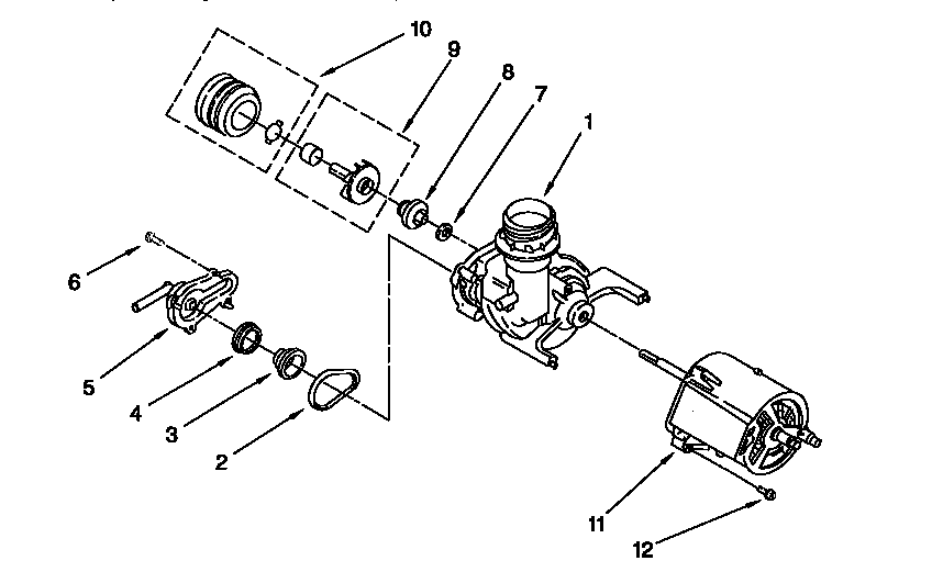 Whirlpool DU810CWDQ4 pump and motor diagram