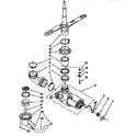 Whirlpool DU810CWDQ0 pump and spray arm diagram