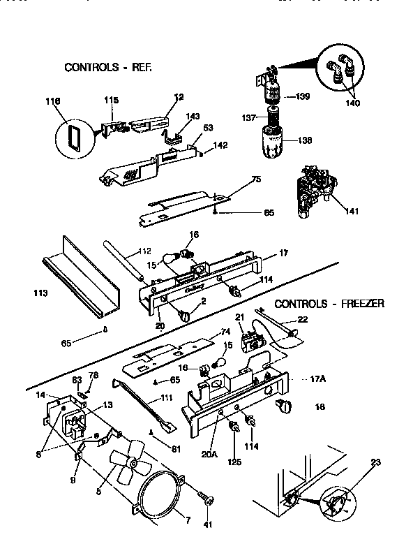 Frigidaire FRS26ZGED1 controls diagram