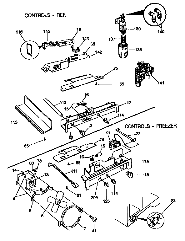Frigidaire FRS26ZGEW1 controls diagram