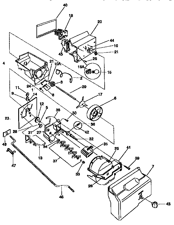 Frigidaire FRS26ZGEW1 container/drive diagram