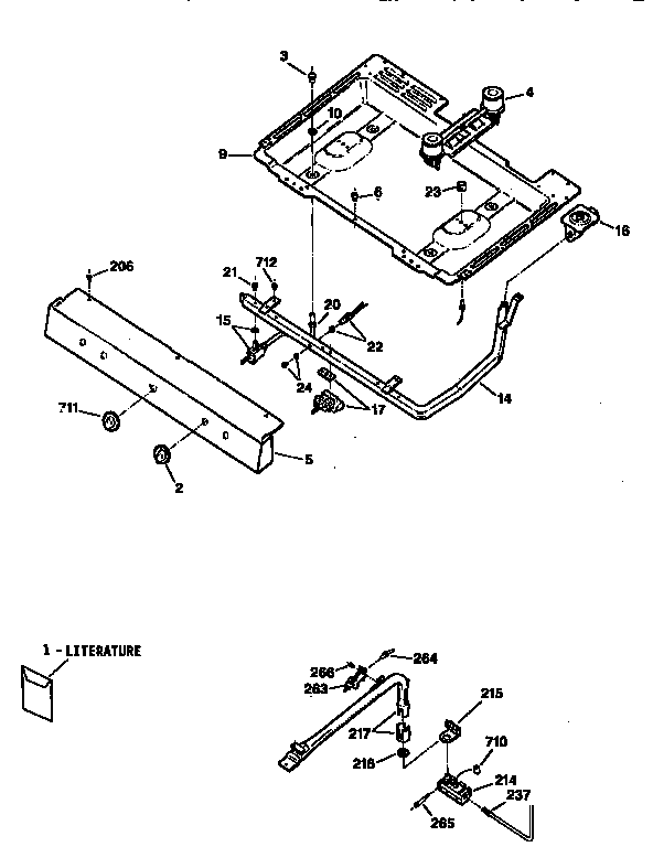 Kenmore 36261061690 gas and burner diagram