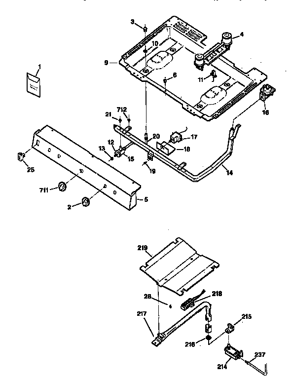 Kenmore 36272758694 gas and burner diagram
