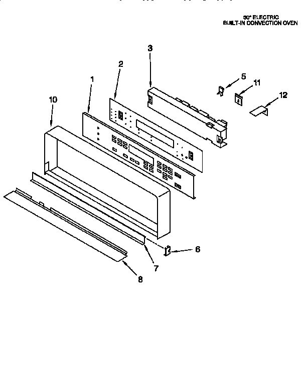 KitchenAid KEBS107BBL3 control panel diagram
