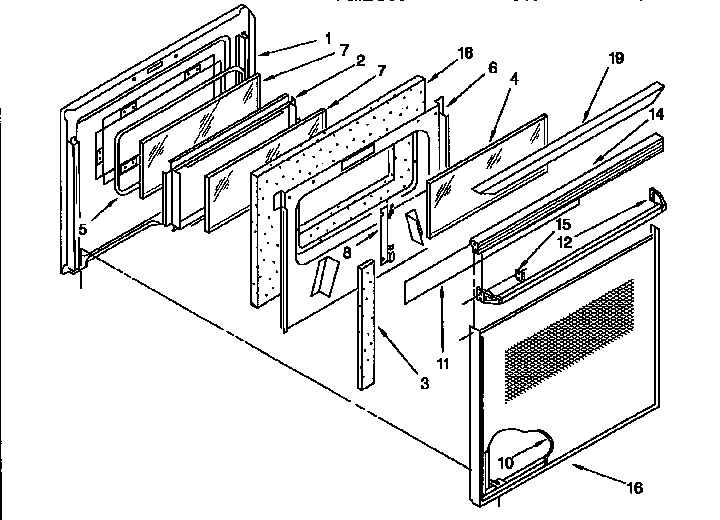 KitchenAid KEBS107BBL3 door diagram