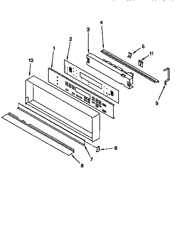 KitchenAid KEBI141BWH3 control panel diagram