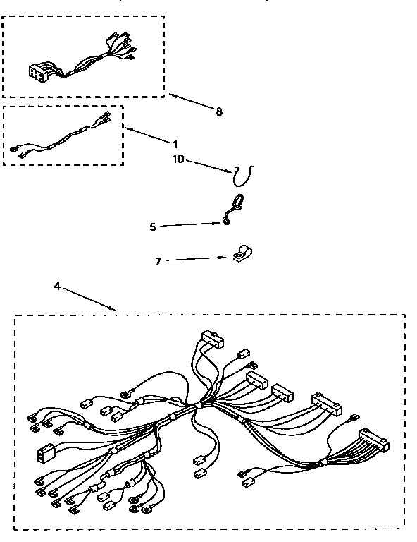 KitchenAid KEBI141BWH3 wiring harness diagram