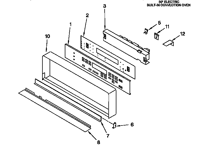 KitchenAid KEBS107BBWH2 control panel diagram