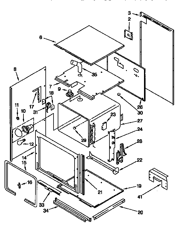 KitchenAid KEBI241BBL3 upper oven diagram