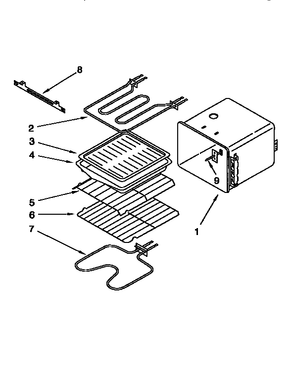 KitchenAid KEBI241BBL3 oven liner diagram