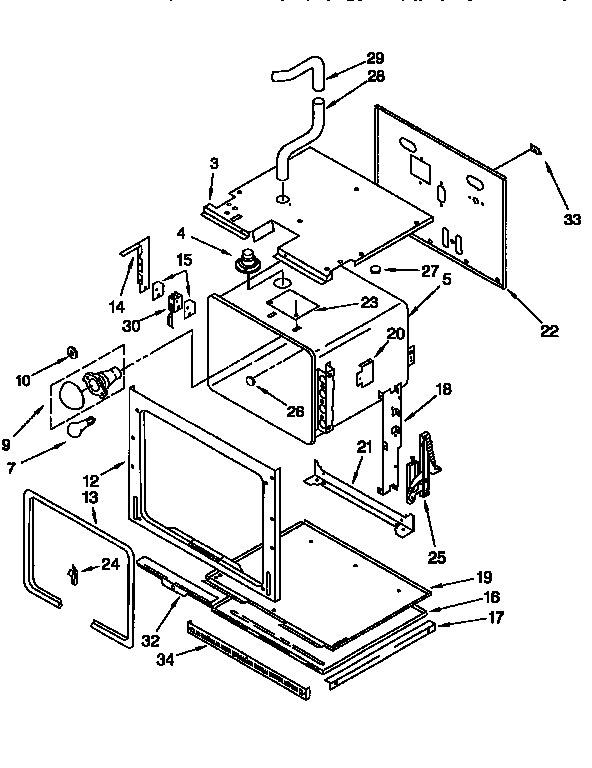 KitchenAid KEBI271BBL3 lower oven diagram
