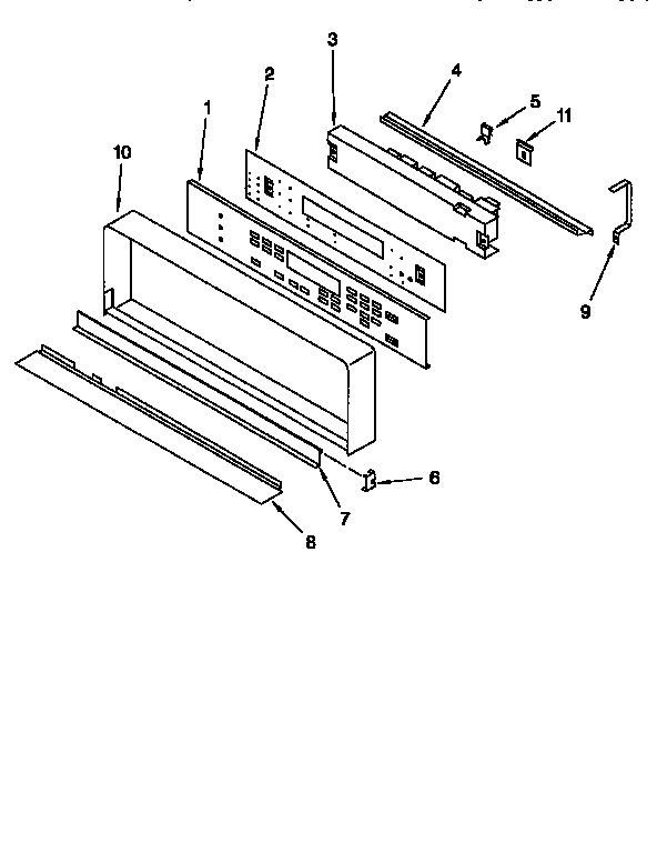 KitchenAid KEBI271BBL3 control panel diagram