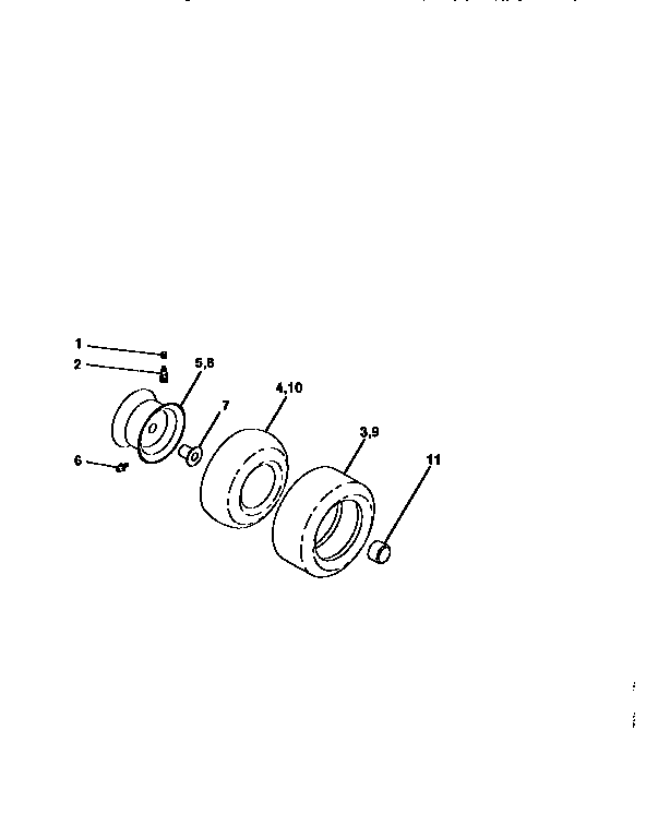 Craftsman 917259380 wheels and tires diagram