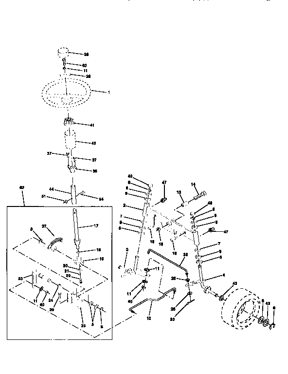 Craftsman 917259370 steering assembly diagram