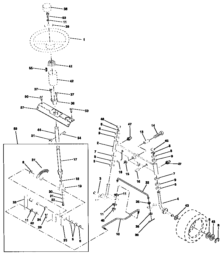 Craftsman 917259340 steering assembly diagram