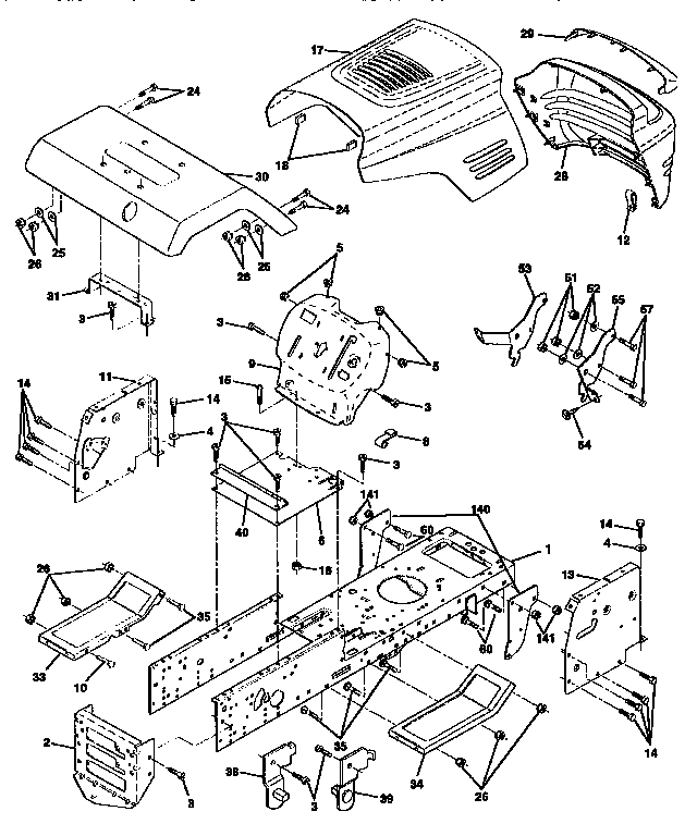 Craftsman 917259330 chassis and enclosures diagram