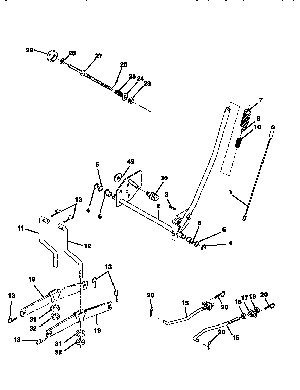 Craftsman 917259330 mower lift diagram
