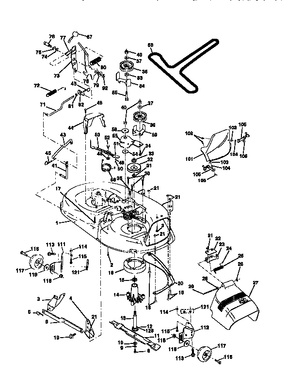 Craftsman 917259330 mower deck diagram