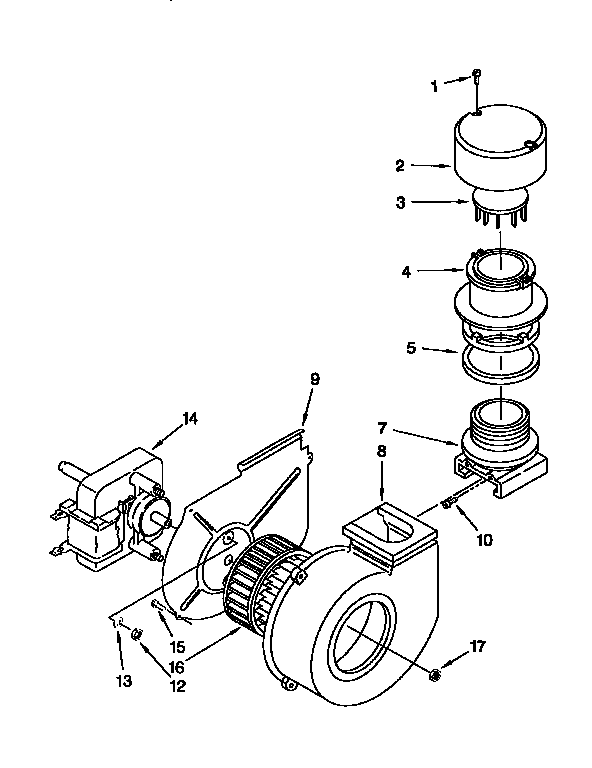 KitchenAid KUDI230BWH0 blower diagram