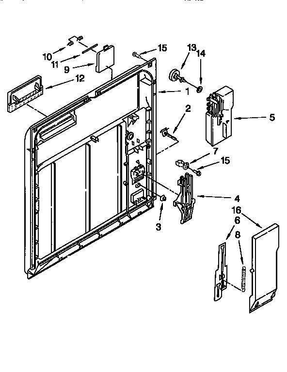 Whirlpool DU940QWDQ2 inner door diagram
