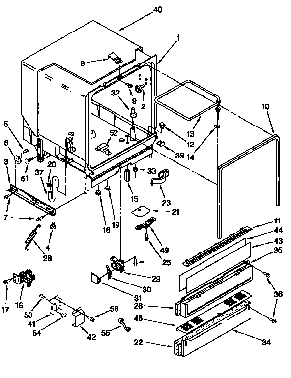 Whirlpool DU940QWDQ2 tub assembly diagram