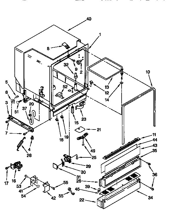 Whirlpool DU920QWDB2 tub assembly diagram