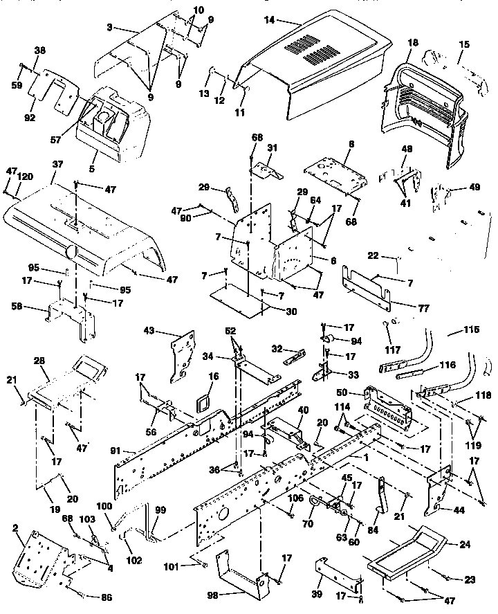 Craftsman 917251642 chassis and enclosures diagram