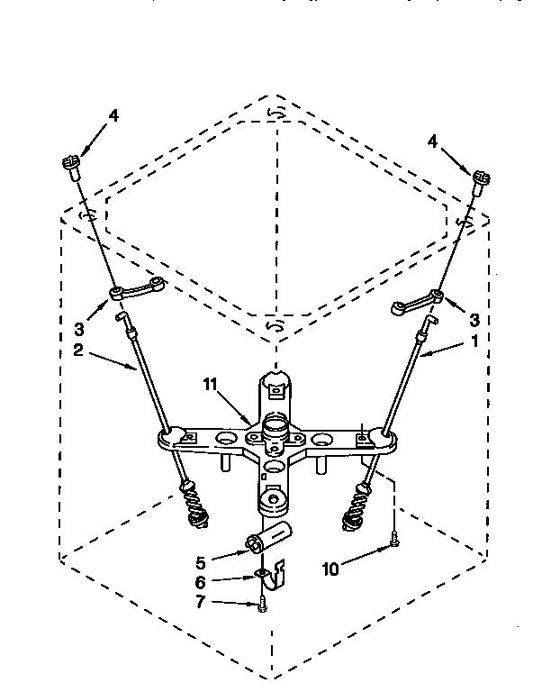 Kenmore 11094518200 suspension diagram