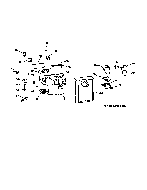 Kenmore 3639565512 dispenser diagram
