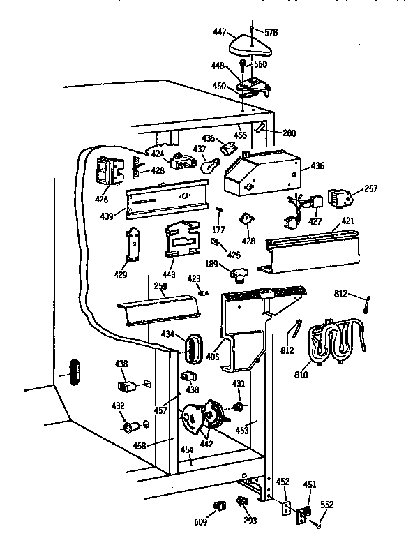 Kenmore 3639565512 fresh food section diagram