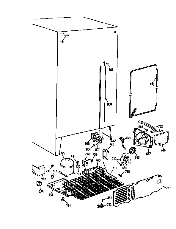 Kenmore 3639565512 unit diagram