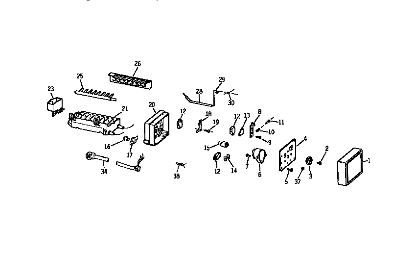 Kenmore 3639565412 icemaker wr30x0320 diagram