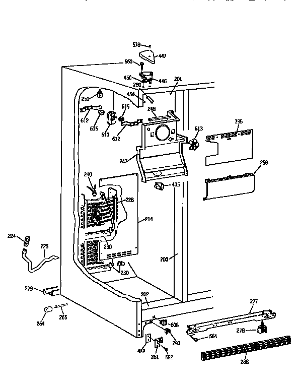 Kenmore 3639564612 freezer section diagram