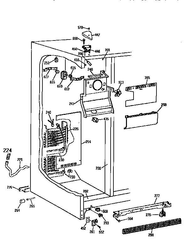 Kenmore 3639562672 freezer section diagram