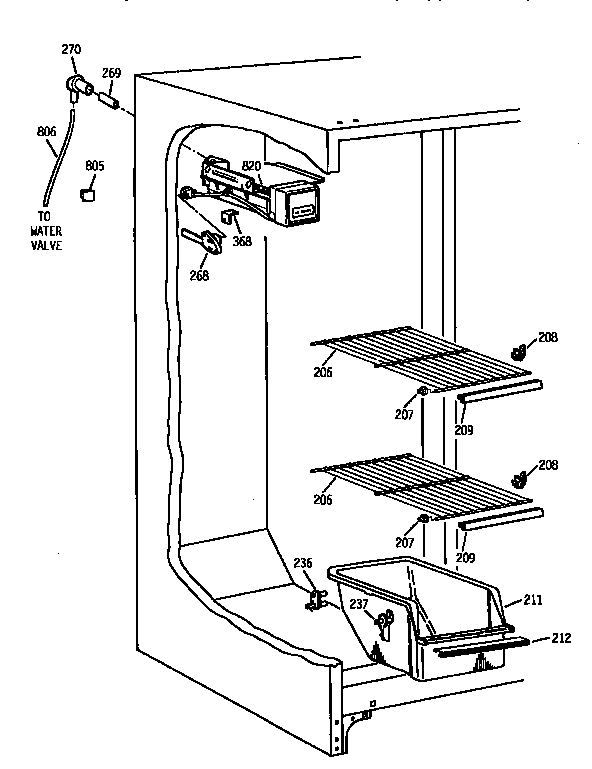 Kenmore 3639562672 freezer section diagram