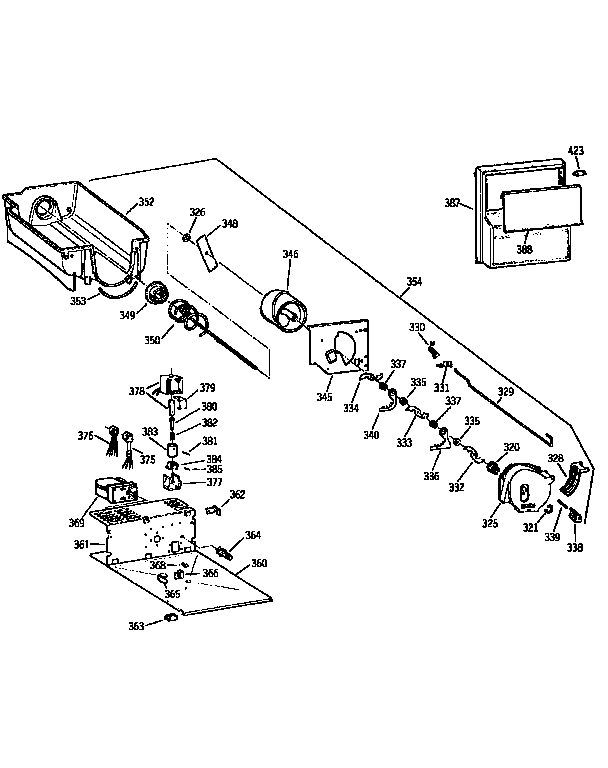 Kenmore 3639562672 ice bucket diagram