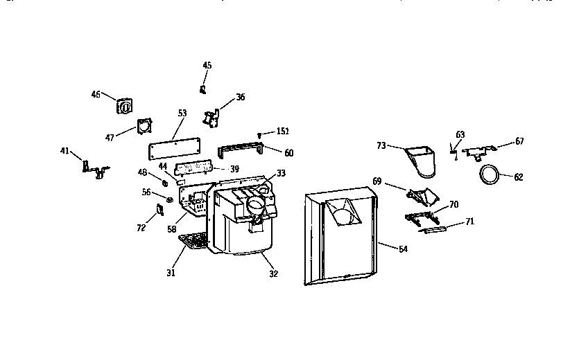 Kenmore 3639562512 dispenser diagram