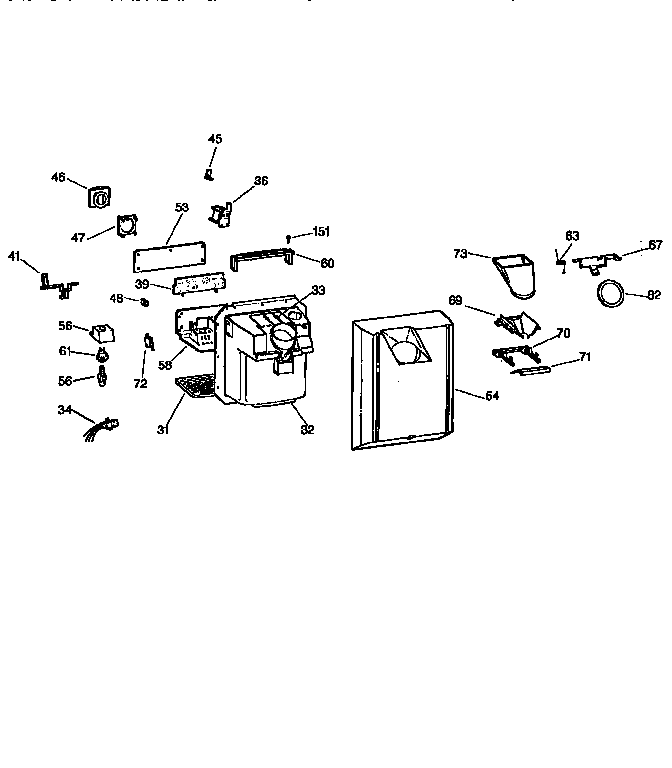 Kenmore 3639550972 dispenser diagram