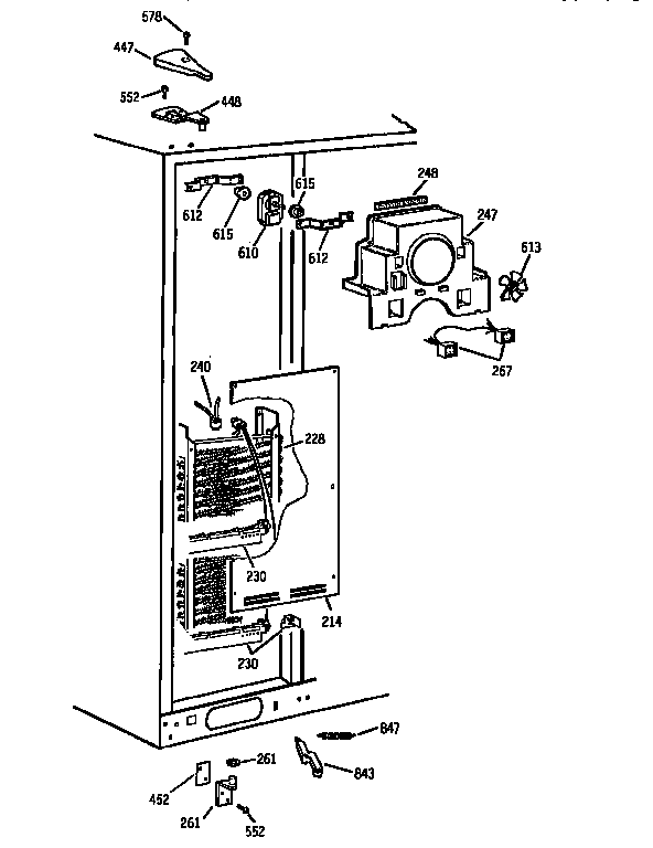 Kenmore 3639550972 freezer section diagram
